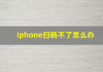 iphone扫码不了怎么办