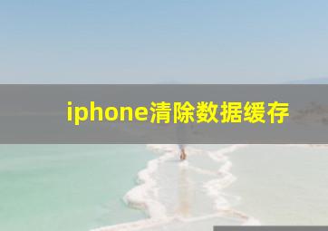 iphone清除数据缓存