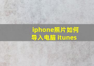 iphone照片如何导入电脑 itunes