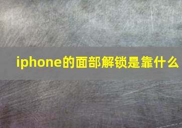 iphone的面部解锁是靠什么