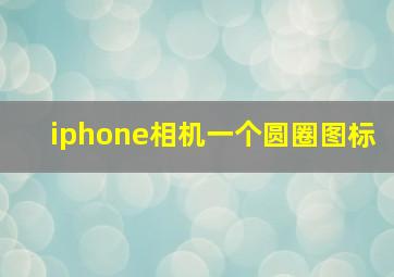 iphone相机一个圆圈图标