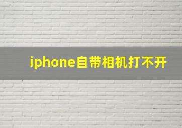 iphone自带相机打不开