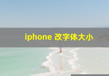 iphone 改字体大小