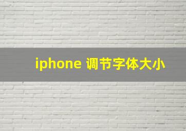 iphone 调节字体大小