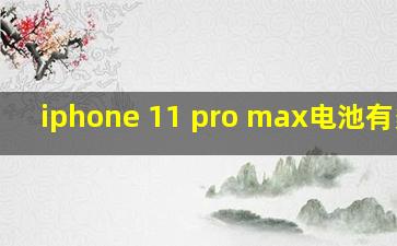 iphone 11 pro max电池有多大