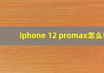 iphone 12 promax怎么读