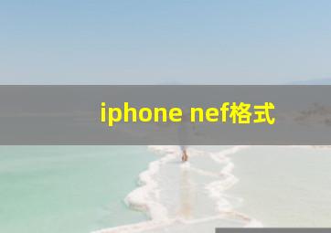 iphone nef格式