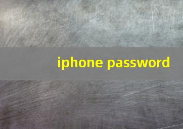 iphone password