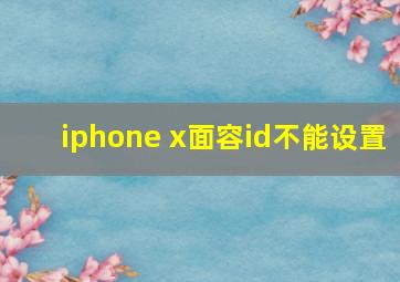 iphone x面容id不能设置