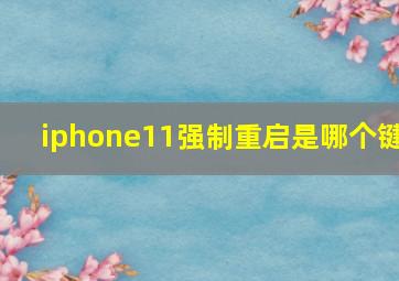 iphone11强制重启是哪个键