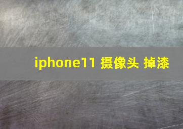 iphone11 摄像头 掉漆