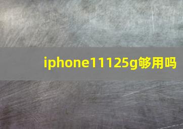 iphone11125g够用吗