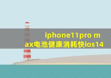 iphone11pro max电池健康消耗快ios14