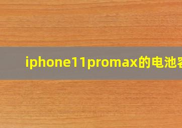 iphone11promax的电池容量