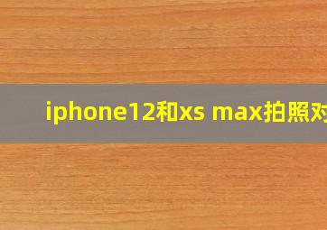 iphone12和xs max拍照对比