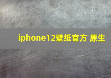 iphone12壁纸官方 原生