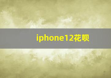 iphone12花呗