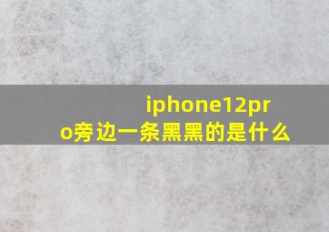 iphone12pro旁边一条黑黑的是什么