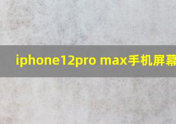 iphone12pro max手机屏幕尺寸