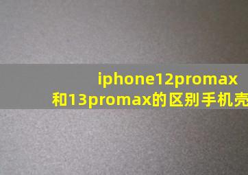 iphone12promax和13promax的区别手机壳