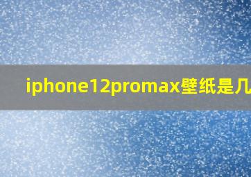 iphone12promax壁纸是几比几