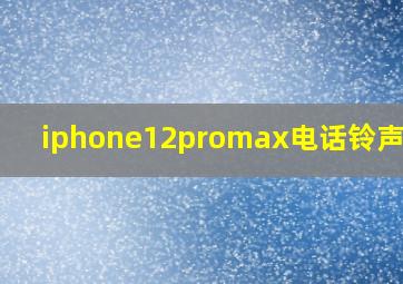 iphone12promax电话铃声变小