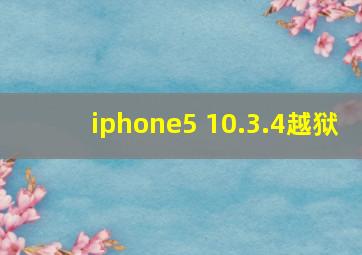 iphone5 10.3.4越狱