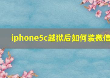 iphone5c越狱后如何装微信