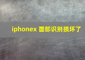 iphonex 面部识别损坏了