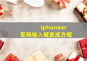 iphonexr密码输入框变成方框