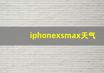 iphonexsmax天气