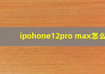 ipohone12pro max怎么读