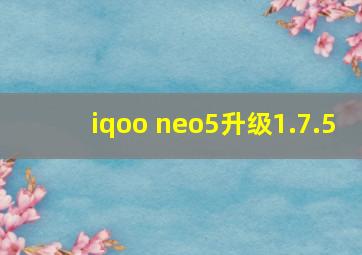 iqoo neo5升级1.7.5