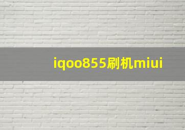 iqoo855刷机miui