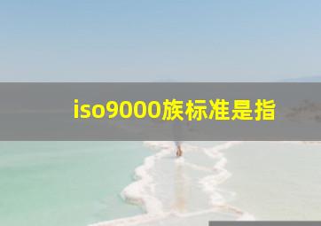 iso9000族标准是指