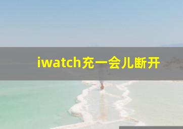 iwatch充一会儿断开