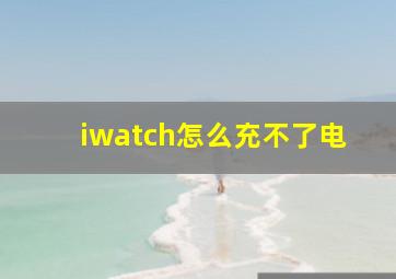 iwatch怎么充不了电