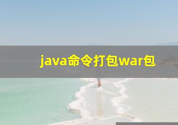 java命令打包war包