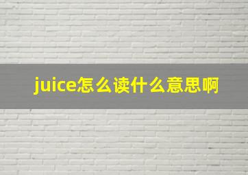 juice怎么读什么意思啊