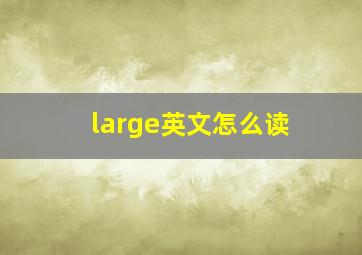 large英文怎么读