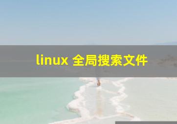 linux 全局搜索文件