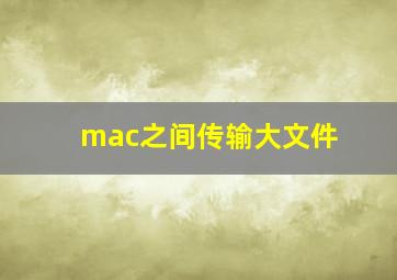 mac之间传输大文件