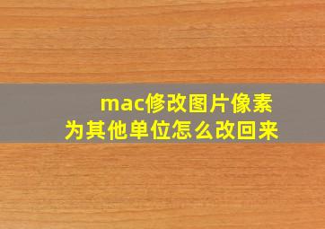 mac修改图片像素为其他单位怎么改回来