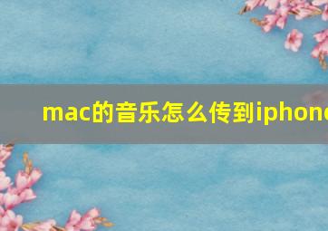 mac的音乐怎么传到iphone