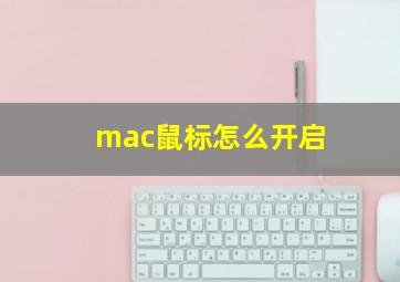 mac鼠标怎么开启