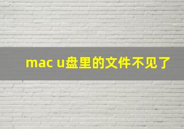 mac u盘里的文件不见了