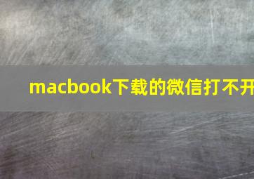 macbook下载的微信打不开