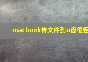 macbook传文件到u盘很慢