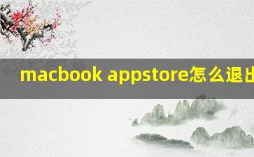 macbook appstore怎么退出登录