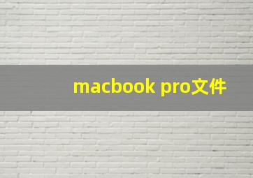 macbook pro文件